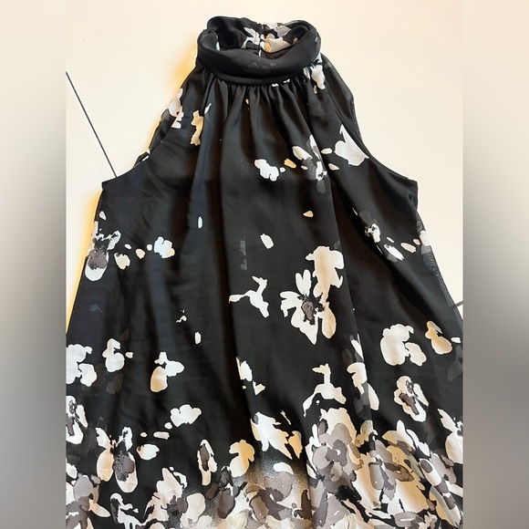 INC International Concepts Floral Halter Dress in Black and White Women’s Sz 10 - Picture 8 of 14